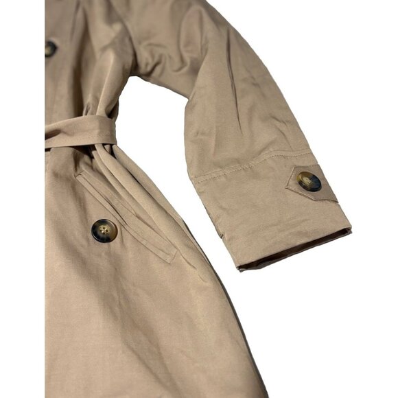 Cotton On Kids Trench Coat Girl's Size 5-6Y Belted Jacket Single Breasted Tan - Picture 6 of 15
